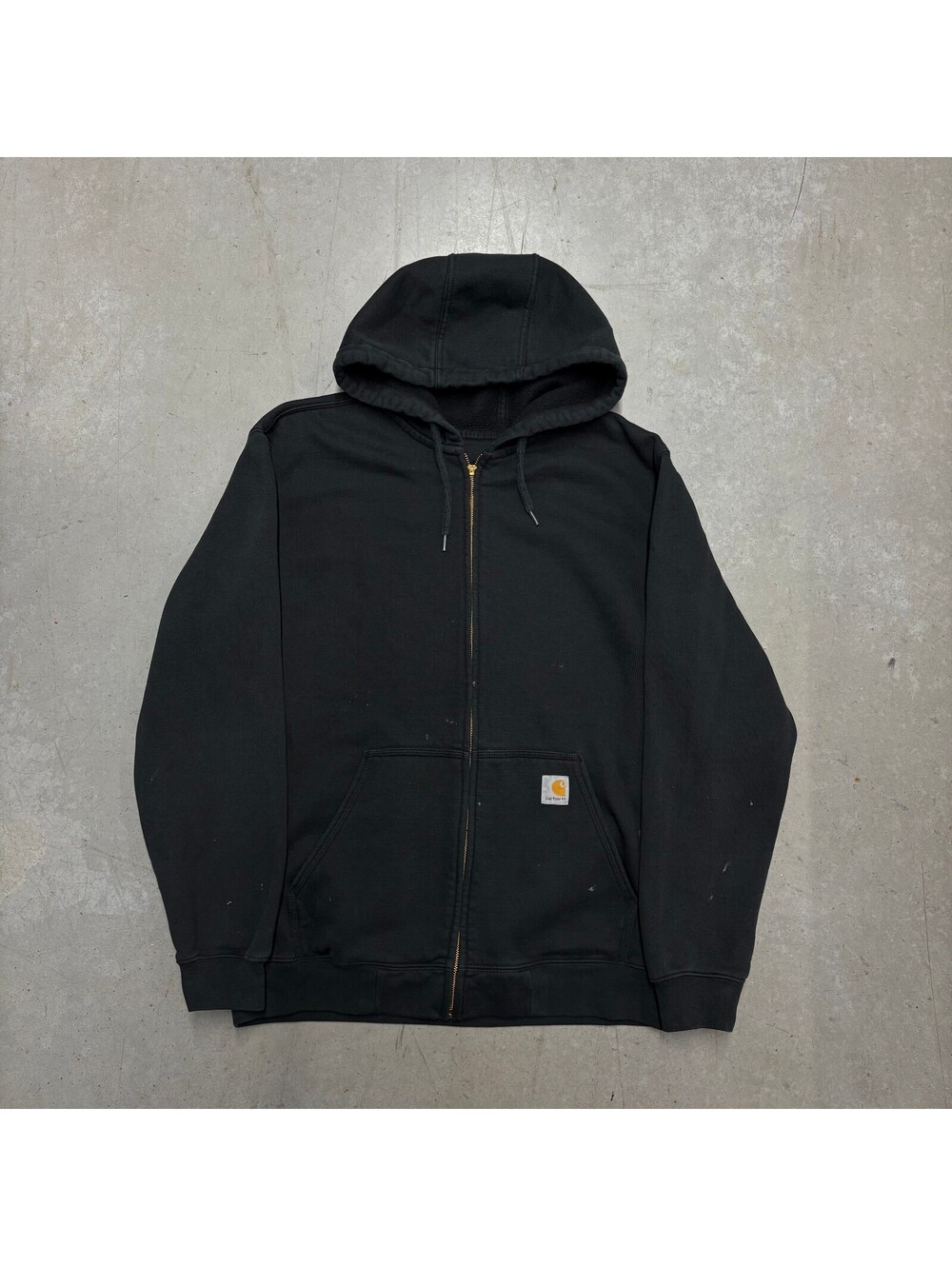 Vintage 2000s Carhartt Full Zip Blank Hoodie Large Black